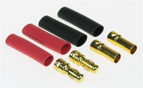 35mm GOLD CONNECTOR SET 2 PAIRS + SHRINK